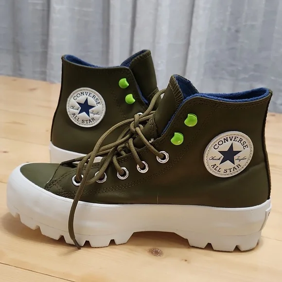 Converse Chuck Taylor All Star Boots Gore-Tex Lugged Waterproof Leather Moss 7 - Picture 16 of 16